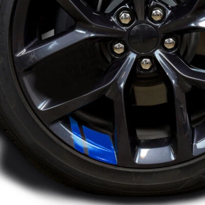6* Blue Reflective Car Sticker Wheel Rim Vinyl Decal Car Accessories For 16"-21" - Image 1 of 4