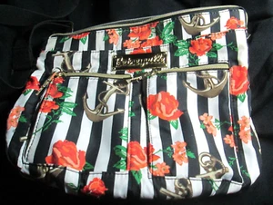 Betseyville Rose, Anchors & Striped 11" Wide X 9 1/4" High Shoulder Bag W Strap - Picture 1 of 4