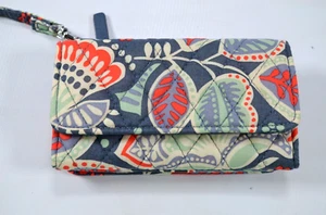 Cartera de muñeca Vera Bradley para mujer nómada floral de algodón triple pliegue - Imagen 1 de 6