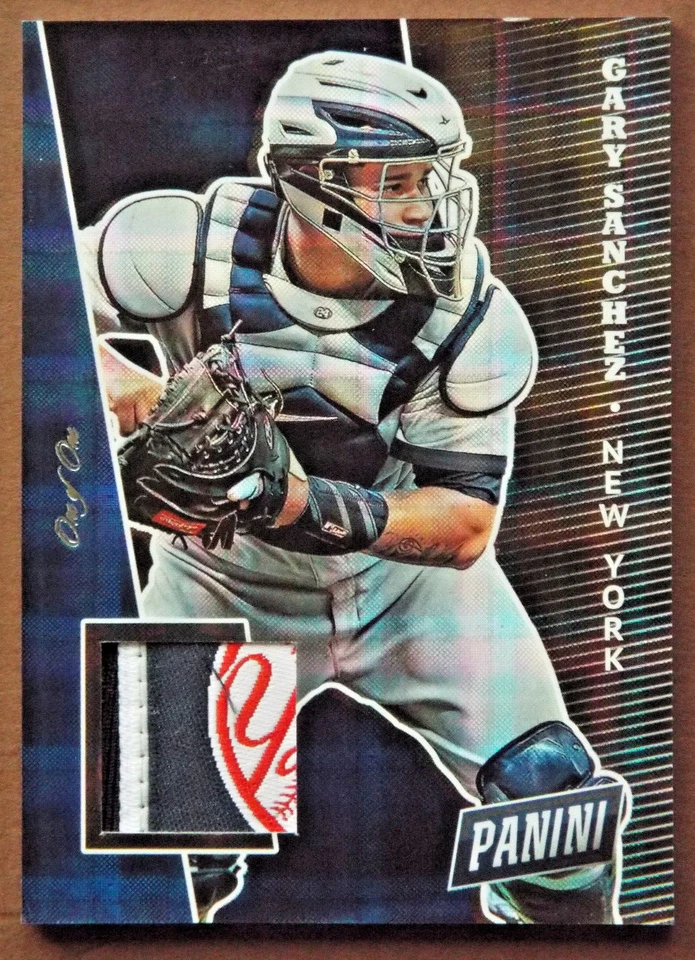 GARY SANCHEZ 2017 Panini National Yankees Logo Jersey Patch 1/1 SSP One of One  - Image 1 of 1