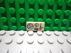 Lego 1 Tan 1x2 Piastrella stampata con motivo calibri auto - Foto 1 di 1