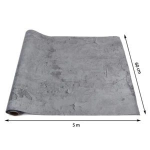 AU 0.6*5M Industrial Grey Concrete Wallpaper Modern Texture Slate Cement Sticker - Picture 1 of 8