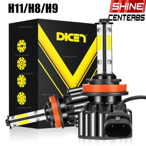 2PCS H8 H9 H11 LED Headlight Kit High Low Beam Fog Bulb Super Bright 6000K 4SIDE - Picture 1 of 12