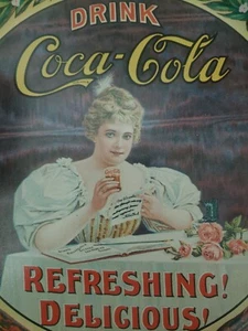 Coca Cola Advertising Metal Tray VTG 1977 Beverage Round 75th Anniversary Bar - Picture 1 of 5