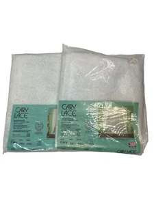 Vintage Cary Lace White Lace Curtain Panel Set Of 2 58 X 84 New Cottagecore - Picture 1 of 5