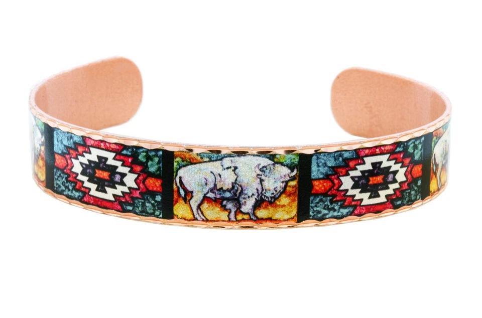 JOYERÍA DE PRIMERA LÍNEA Pulseras de cobre estilo suroeste brazalete flor unisex Foto 1 de 1