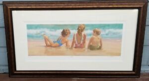 LUCELLE RAAD “Lazy Days" Seriolithograph Pencil Signed LE 4/100 S Framed