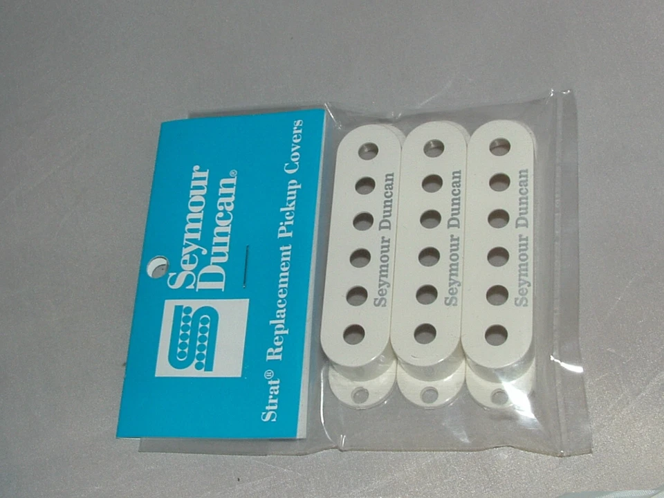 Juego de 3 fundas para pastillas Strat Seymour Duncan S con logotipo (pergamino) Foto 1 de 1