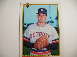 1990 Bowman Baseball ⚾ Scott Aldred - Detroit Tigers - Card #344 - Rookie