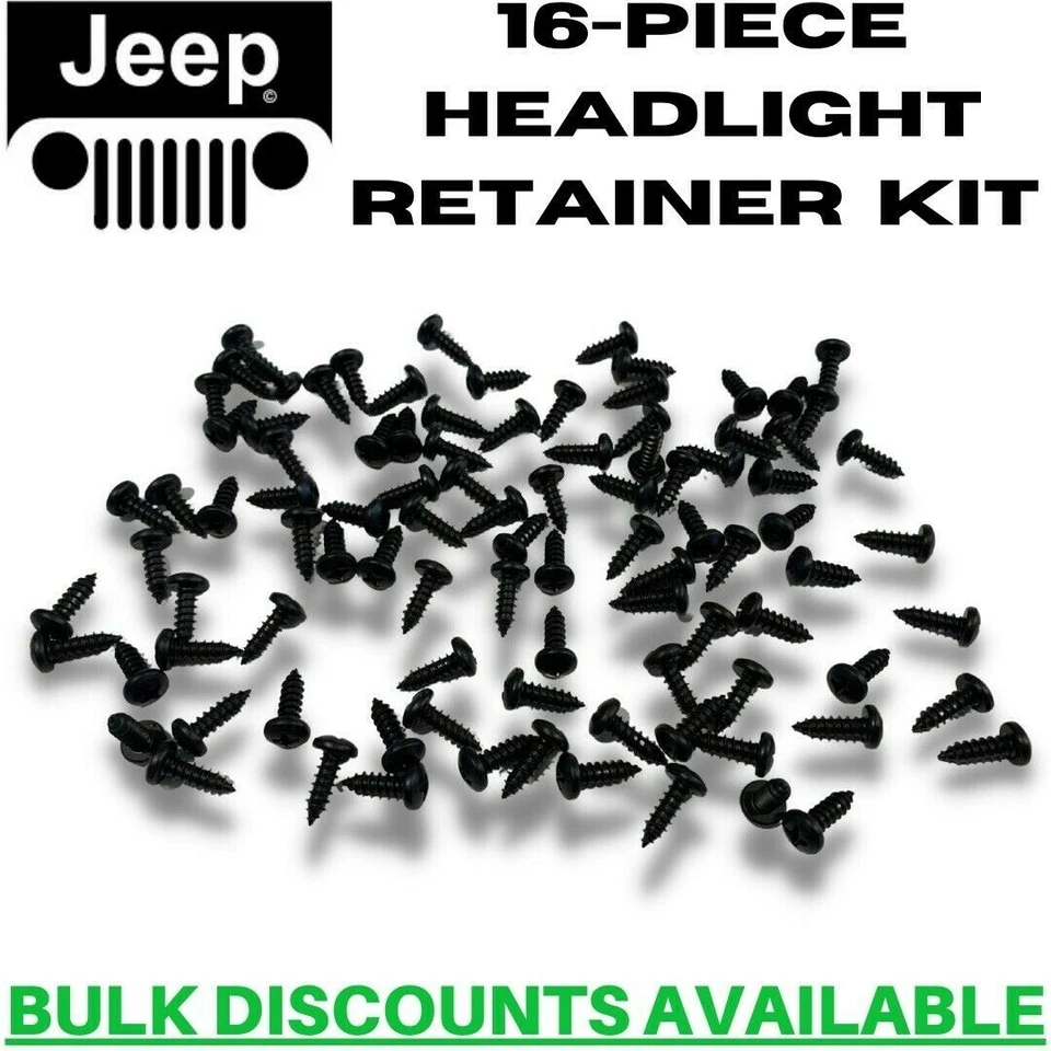 1974-1995 Jeep Cherokee Headlight Fog Light Trim Ring Retainer Bucket Screws NOS - Image 1 of 1
