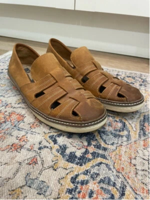 Sandalias de pescador de cuero J&M mocasines 9 piel de oveja cuero dinero antiguo inteligentes informales Foto 1 de 4