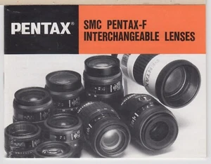 PENTAX SMC PENTAX-F INTERCHANGEABLE LENSES, OWNER'S MANUAL ISSUE DEC 1989 #71d - Picture 1 of 1