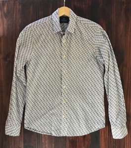 Scotch & Soda Men's Button Down Shirt Palm Tree Print Beach in the City, Size S - Picture 1 of 8