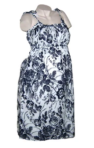 MAMALICIOUS Umstandsmode Sommerkleid Kleid Gr S 36 weiß blau Baumwolle Neu - Bild 1 von 3
