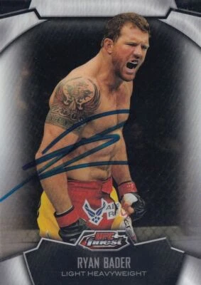 Ryan Bader Signed 2012 Topps Finest UFC Refractor Card #20 Autograph 144 192 110 - Image 1 of 4