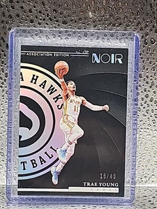 Trae Young 2023-24 Panini Noir /49 Silver Association Edition Hawks #14 SSP - Picture 1 of 4