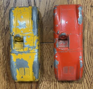 Vintage Porsche Toosietoy Metal Toy Cars Lot Red & Yellow - Picture 1 of 11