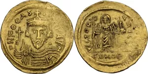 Moneda Focas (AD 602-610) Bizantina AV oro sólido DOC 5 Sear 618 Constantinopla - Imagen 1 de 3