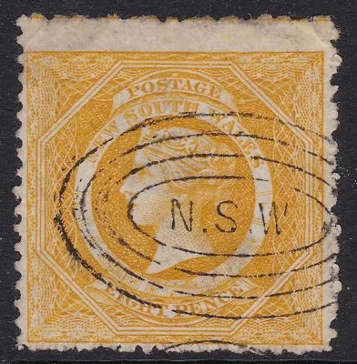1860 - 1872 NSW Nueva Gales del Sur QV 8d Diadema Amarilla Perf Australia REF: DIA471 Foto 1 de 2
