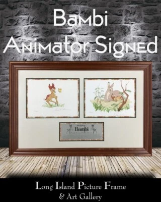 Litografia assinada e numerada Walt Disney Bambi Frank Thomas e Ollie Johnson - Imagem 1 de 4