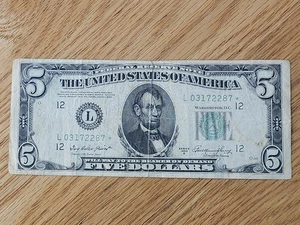 1950 A $5 "STAR NOTE" SAN FRANCISCO DISTRICT L03172287* - Picture 1 of 5