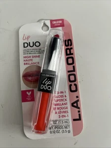L.A. Colors LIP DUO - Gloss/Lipstick "Eternal Flame" .23 oz #CBLG150 - Picture 1 of 3