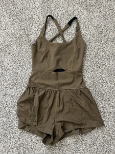 Free People Movement Righteous Runsie Size XS Tea Leaves - Picture 1 of 5