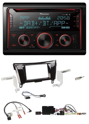 Pioneer 2DIN DAB Lenkrad Bluetooth USB CD Autoradio für Nissan Qashqai 14-18 X-T - Bild 1 von 4