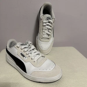 Puma White Leather Trainers Sneakers Shoes. Size UK 8 387335-02 - Picture 1 of 16