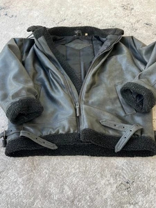 CHAQUETA DE CUERO RECORTADA BOSS ESTILO YOHJI YAMAMOTO DE COLECCIÓN - Imagen 1 de 7