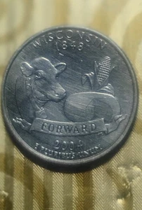 2004 Wisconsin D Quarter (NO EXTRA LEAF) in Great shape original luster. - Picture 1 of 2