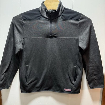 Sudadera de hombre Vineyard Vines Performance polar oveja talla mediana gris negra Foto 1 de 4