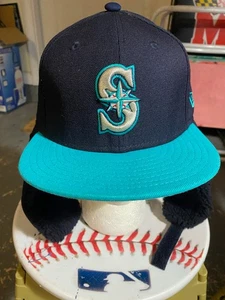 Seattle Mariners MLB Dogear DownFlap Vintage Retro Flat Bill Krempe Mütze Kappe 2T 718 - Bild 1 von 6
