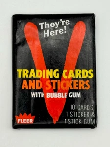 1984 Fleer V ‘They’re Here!” Trading Cards One Factory Sealed Wax Pack Vintage - Picture 1 of 4