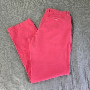 Vineyard Vines Pants Mens 34x32 Pink/Coral Slim Fit Breaker Pant Chinos Preppy - Picture 1 of 8