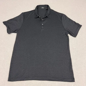 Theory Polo Shirt Mens Large Black Bron C Anemone Modal Blend Stretch Golf - Picture 1 of 7