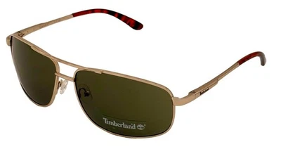 Gafas de sol Timberland doradas de aviador de metal para hombre, lentes verdes TB7259. 32N Foto 1 de 4