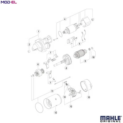 STARTER MS 235 FOR ZETOR VALTRA Z 5201 2.7L 3cyl MajorZ 6201 3.5L Z7701 3.9L - Image 1 of 4