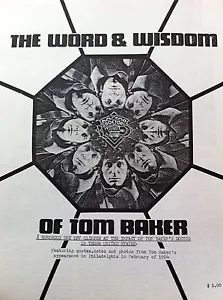 Doctor Who Fanzine dal 1984 "La Parola e la Saggezza di Tom Baker" anni 80,70,60, Rara - Foto 1 di 4