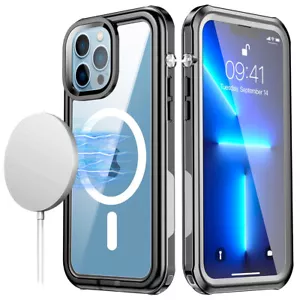 For iPhone 13 Pro Max/13 Case Tough MagSafe Magnetic Waterproof Shockproof Cover - Picture 1 of 18