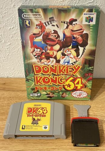 Nintendo Donkey Kong 64 Japanese Ver. with Memory Expansion Pak N64 NUS-007 dk64