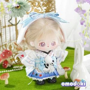 Per Peluche 20cm Bambola Fiaba Alice Cameriera Kimono Gonna Abbigliamento Vestiti Vestire - Foto 1 di 5