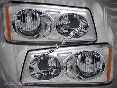 03-06 CHEVY SILVERADO / AVALANCHE OE ESTILO FAROS CROMADOS PAR CON BOMBILLAS Foto 1 de 2