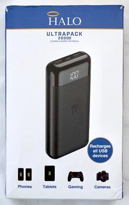 Halo Ultrapack 便携式 20000mAh 电池 移动电源 带数字显示屏 — 第 1/2 张图片