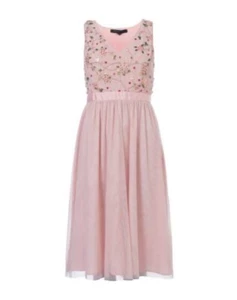 French Connection Lotus Flower Sequn Summer Dress Uk12 rrp £160 . - Picture 1 of 2
