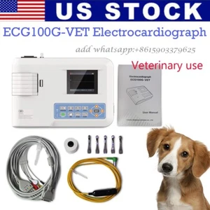 CONTEC ECG100G VET Veterinary ECG EKG Machine One Channel Electrocardiograph USA - Picture 1 of 14