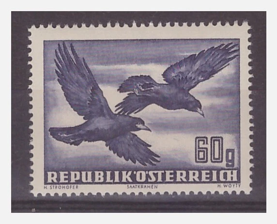Austria 1950/53 - Correo Aéreo Aves - 60 G. Nuevo MNH - Imagen 1 de 1