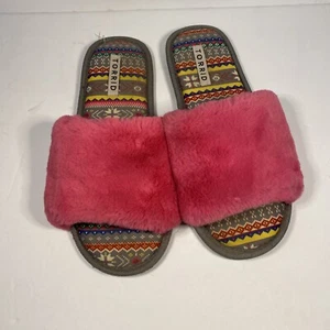 TORRID heiße rosa flauschige Hausschuhe Damengröße 9,5 WW Slipper - Bild 1 von 9