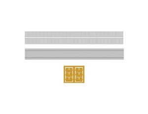 H0 Modusteck Bahnsteig Set 4 32,2mm für C-Gleis mit Blindenleitsystem - Picture 1 of 1