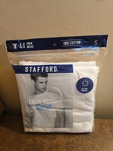 New Stafford t shirts 4 pack crew neck Super Soft 100% cotton Sz S - Picture 1 of 1